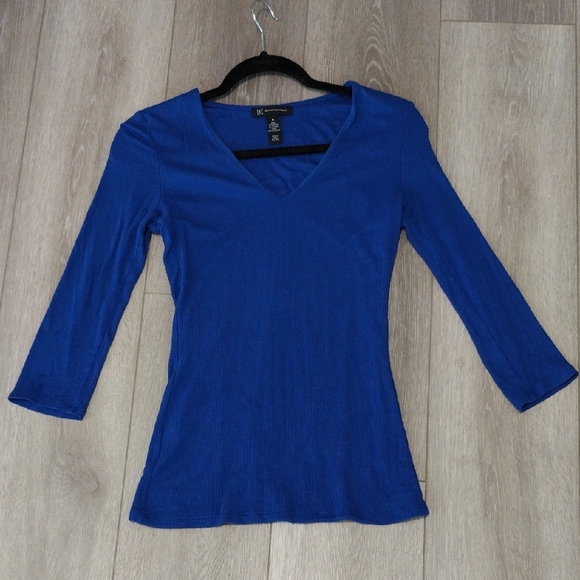 INC International Concepts Tops - INC International Concepts Dark Royal Blue 3/4 Sleeve Top